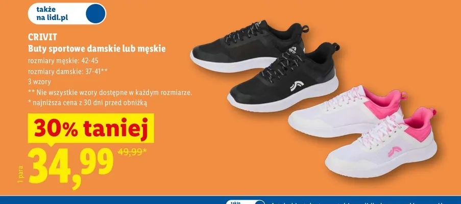 Buty sportowe męskie CRIVIT promocja w Lidl