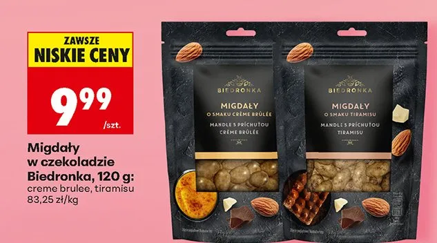 Migdały w czekoladzie creme brulee promocja w Biedronka