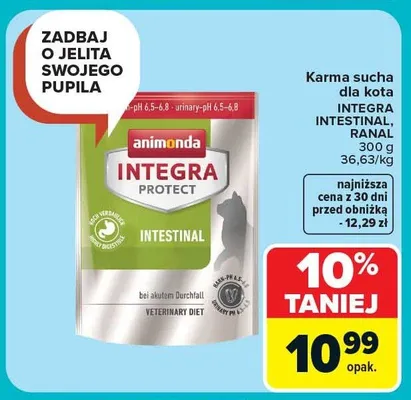 Karma sucha dla kota Integra Intestinal promocja w Carrefour