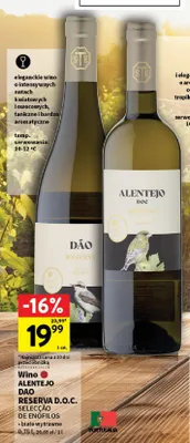 Wino białe wytrawne Alentejo Reserva D.O.C. Selecção de Enófilos promocja w Intermarche