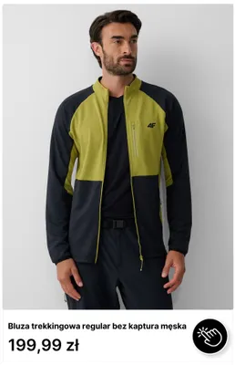 Bluza trekkingowa regular bez kaptura męska 4F promocja w 4F