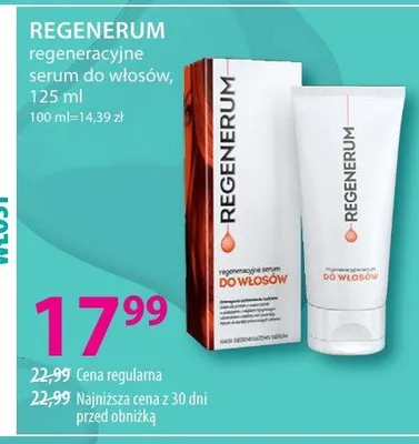 Serum regeneracyjne do włosów promocja w Hebe