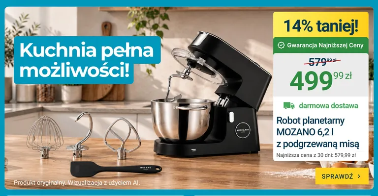 Robot planetarny Mozano 6,2 l z podgrzewaną misą promocja w ERLI