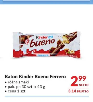 Baton Kinder Bueno Ferrero promocja w Makro