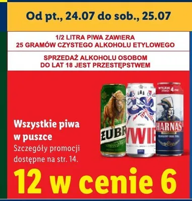 Piwo Harnaś promocja w Lidl
