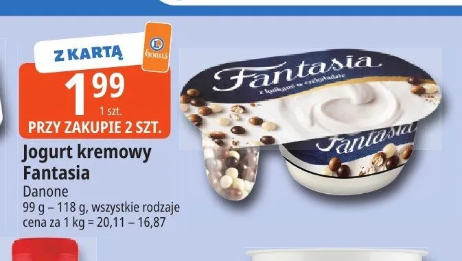 Jogurt kremowy Fantasia promocja w Leclerc