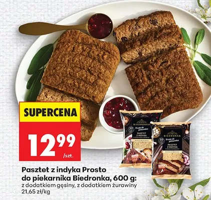 Pasztet z indyka Prosto do piekarnika promocja w Biedronka