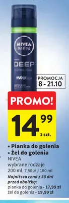 Pianka do golenia Nivea promocja w Intermarche