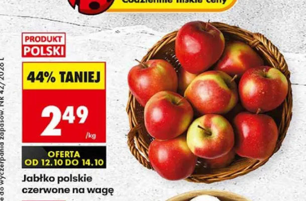 Jabłka polskie czerwone promocja w Biedronka