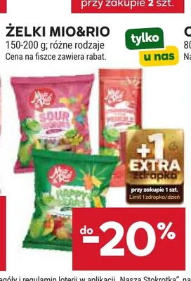 Żelki Mio & Rio promocja w Stokrotka
