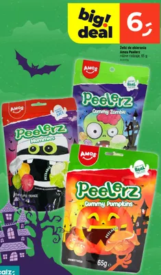 Żelki do obierania Amos Peelerz Gummy Pumpkins promocja w Dealz
