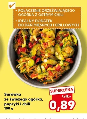 Surówka ze świeżego ogórka, papryki i chili promocja w Kaufland