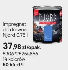 Impregnat do drewna Njord 0,75l promocja w Castorama