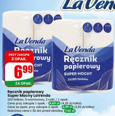 Ręcznik papierowy Super Mocny LaVenda promocja w Dino