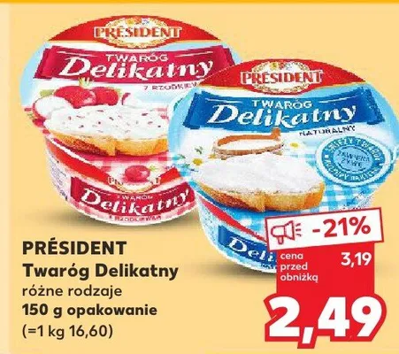 Twaróg Delikatny różne rodzaje promocja w Kaufland