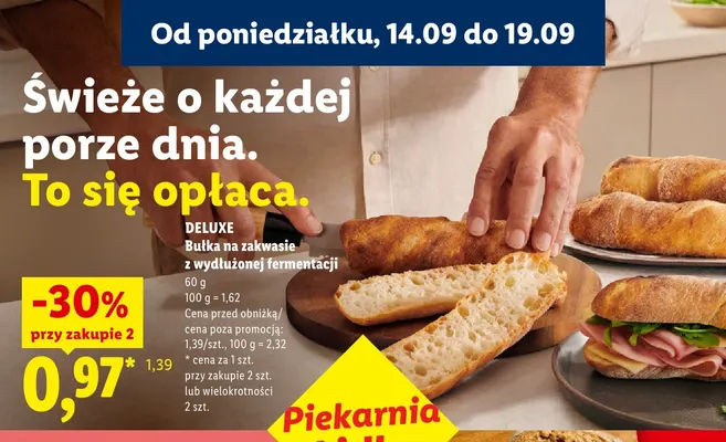 Bułka na zakwasie z wydłużonej fermentacji Deluxe promocja w Lidl
