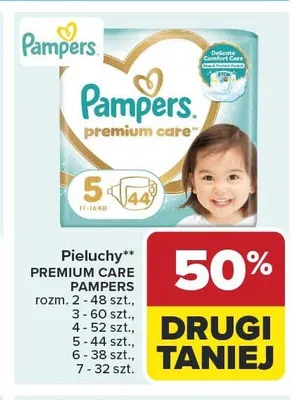 Pieluchy Pampers Premium Care rozm. 4 promocja w Carrefour