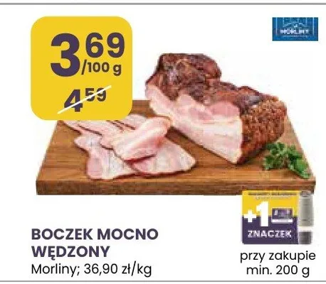 Boczek mocno wędzony promocja w Stokrotka