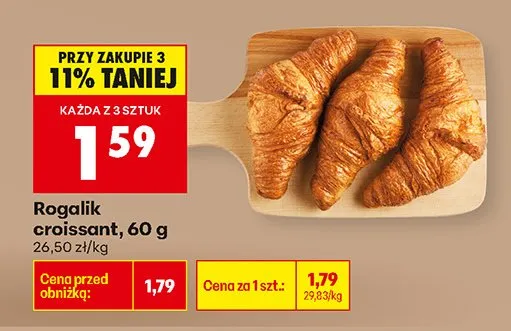 Rogalik croissant promocja w Biedronka