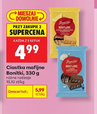 Ciastka mafijne Bonitki o smaku czekoladowym promocja w Biedronka