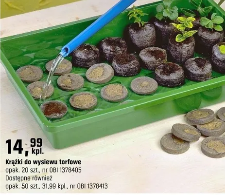 Krążki do wysiewu torfowe promocja w OBI