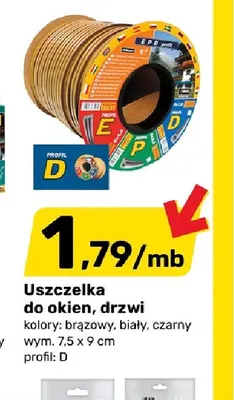 Uszczelka do okien, drzwi profil D promocja w Bricomarche