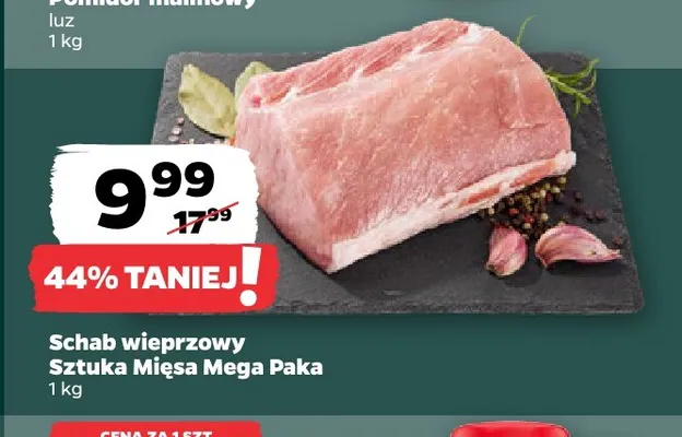 Schab wieprzowy Sztuka Mięsa Mega Paka promocja w Netto