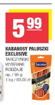 Kabanosy Paluszki Exclusive Tarczyński promocja w SPAR