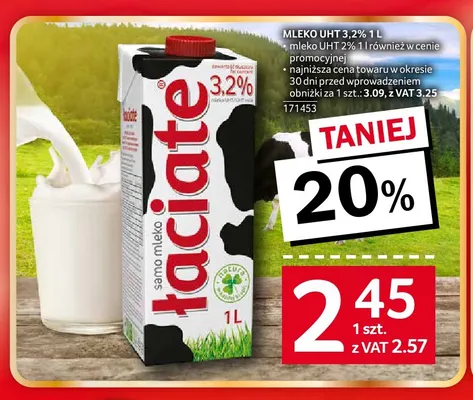 Mleko UHT Łaciate 3,2% promocja w Selgros
