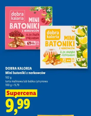 Mini batoniki z nerkowców à la babka cytrynowa DOBRA KALORIA promocja w Lidl