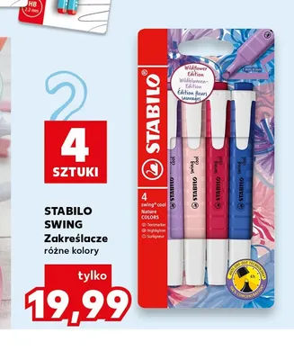 Zakreślacze STABILO SWING 4-pak promocja w Kaufland