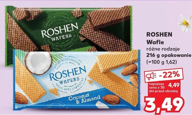 Wafle różne rodzaje promocja w Kaufland