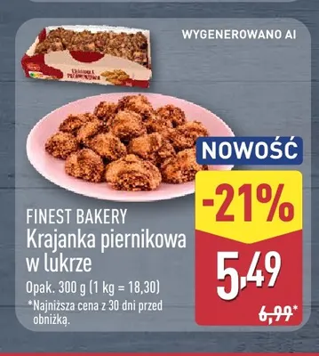 Krajanka piernikowa w lukrze Finest Bakery promocja w Aldi