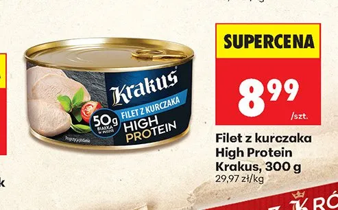 Filet z kurczaka High Protein Krakus promocja w Biedronka