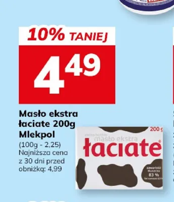 Masło ekstra Łaciate promocja w Hitpol