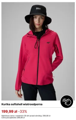 Kurtka softshell wiatroodporna 4F promocja w 4F