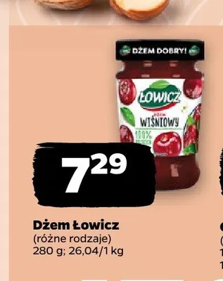 Dżem wiśniowy Łowicz promocja w Netto