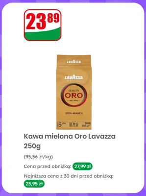Kawa mielona Qualità Oro Lavazza promocja w Dino