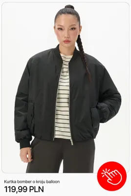 Kurtka bomber o kroju balloon Cropp promocja w Cropp