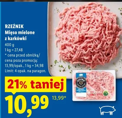 Mięso mielone z karkówki promocja w Lidl