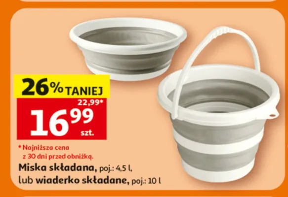 Wiaderko składane 10 l promocja w Auchan