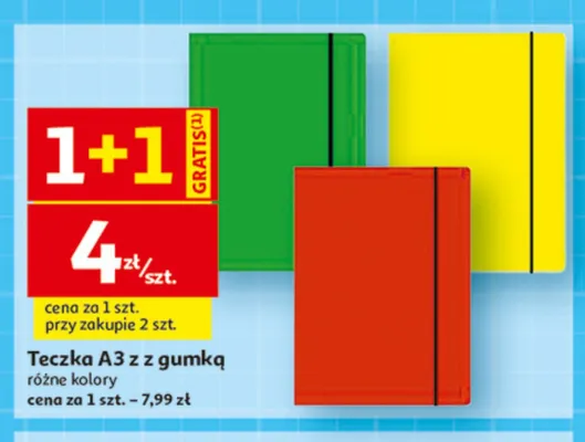 Teczka A3 z gumką promocja w Auchan