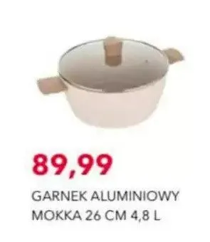 Garnek aluminiowy Mokka 26 cm 4,8 l promocja w Nela