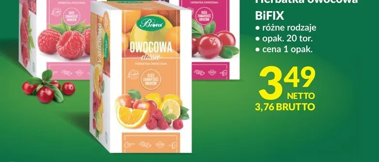 Herbatka owocowa BiFIX promocja w Makro