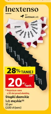 Stopki damskie Inextenso 10-pak promocja w Auchan