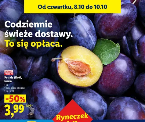 Śliwki polskie promocja w Lidl