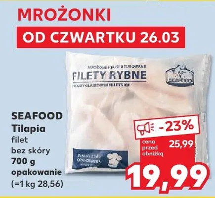 Tilapia filet bez skóry promocja w Kaufland