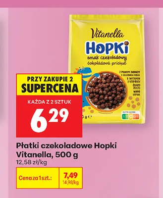 Płatki czekoladowe Hopki Vitanella promocja w Biedronka