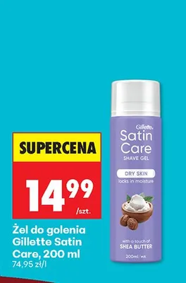 Żel do golenia Gillette Satin Care promocja w Biedronka
