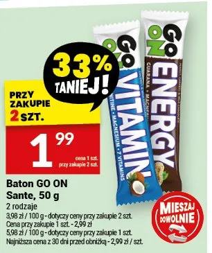Baton GO ON Sante promocja w Twój Market